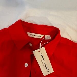 Janie and Jack Bright Red Shirt